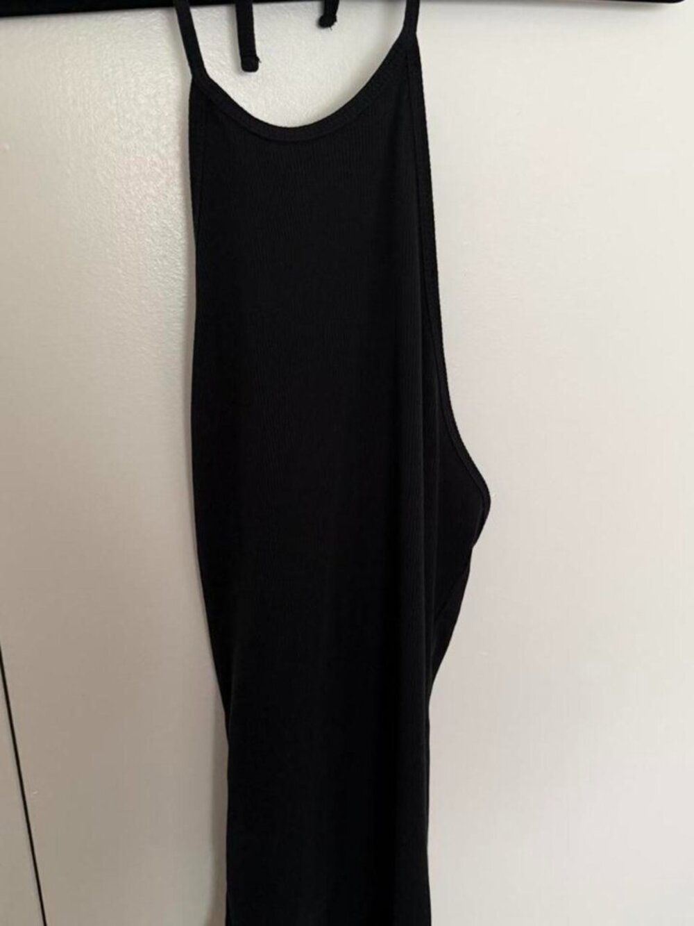 ASOS Black Halter Tank Top Sz XS Bodycon Party